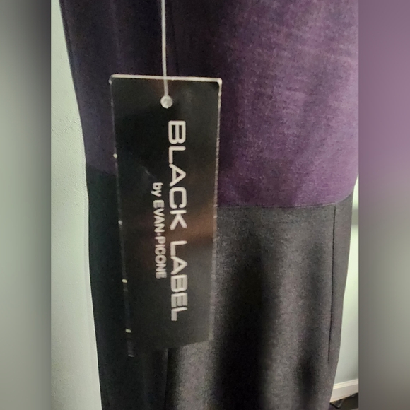 Black Label Black, Purple, and White Dress Size 12 - Picture 3 of 6